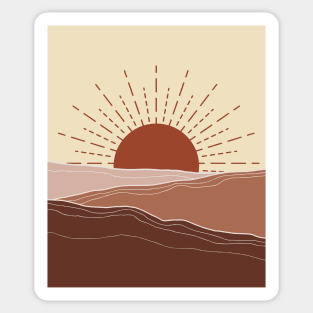 Minimalist Sunburst Sticker
